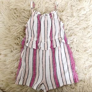 Toddler pink stripe romper